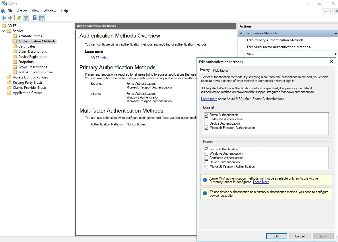 Authentication methods