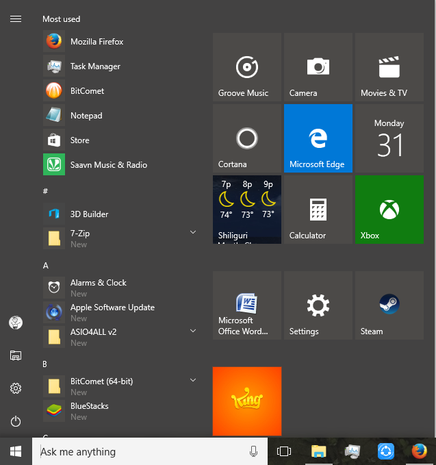 All Apps Button not showing on Start menu Microsoft Community