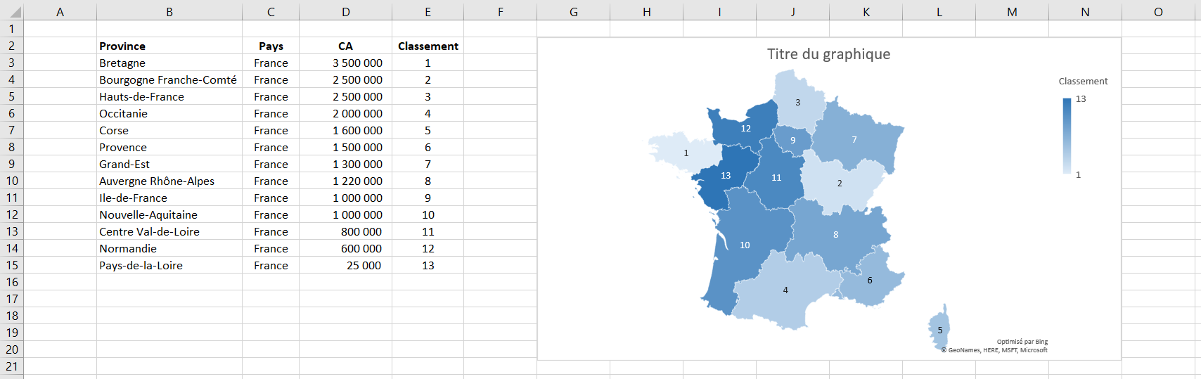 Carte De France Departements Excel Modifiable