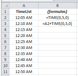 How to create a drop down Time list - Microsoft Community