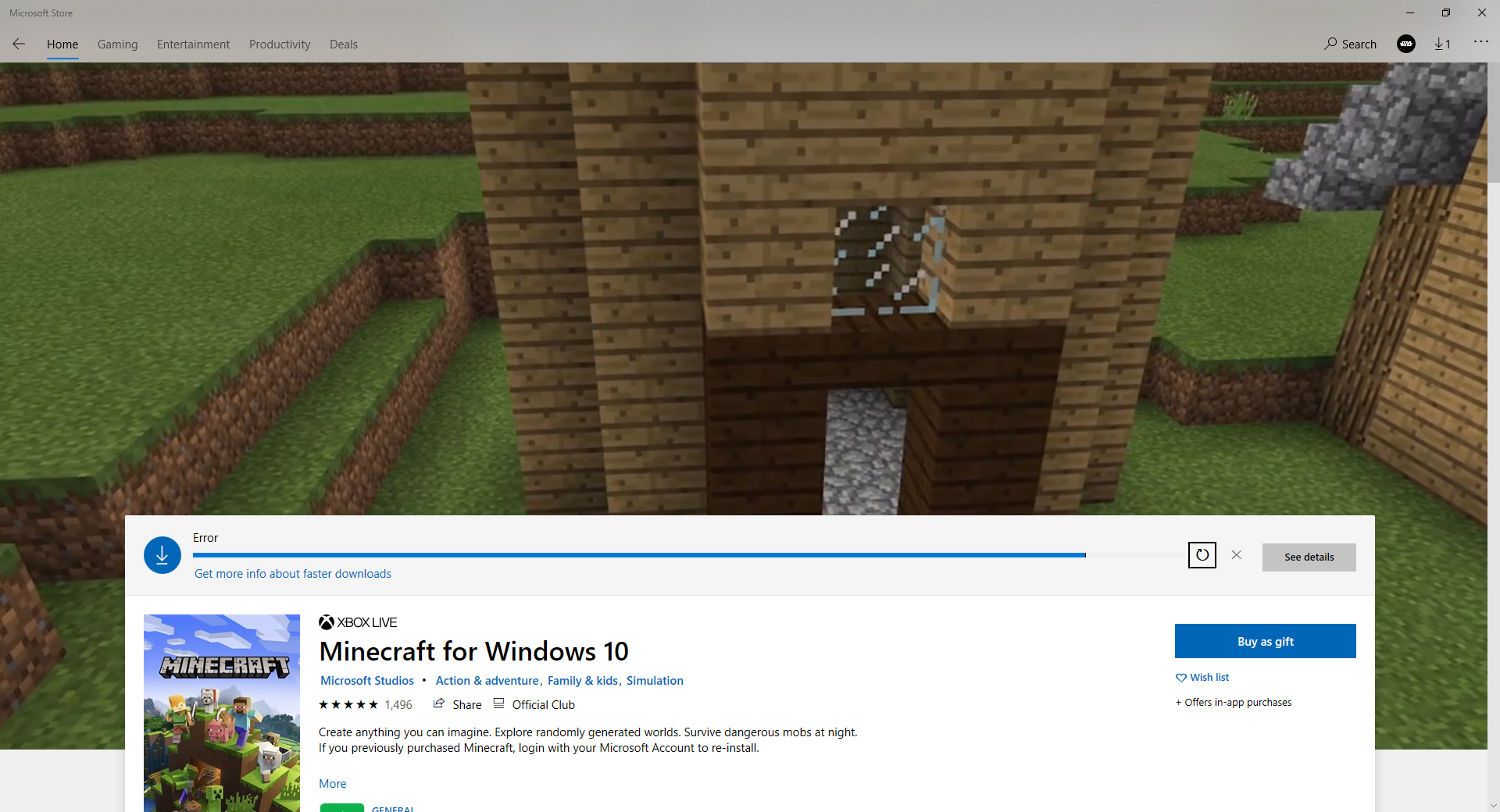 Что делать если в minecraft windows 10 edition вылезает панель