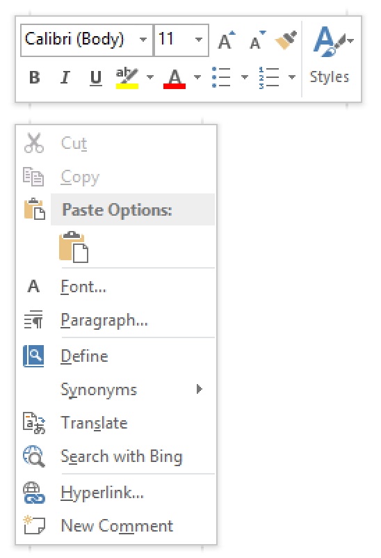 Office 2013 right-click menu weirdness - Microsoft Community