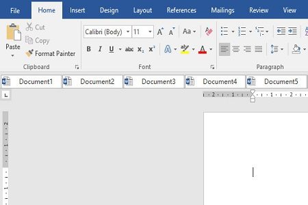 Open multiple documents in one window on microsoft word