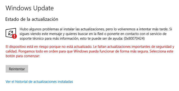 No Puedo Actualizar Mi Windows Microsoft Community 3030