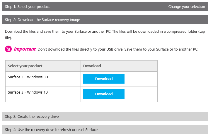 download surface pro 3 recovery image windows 10