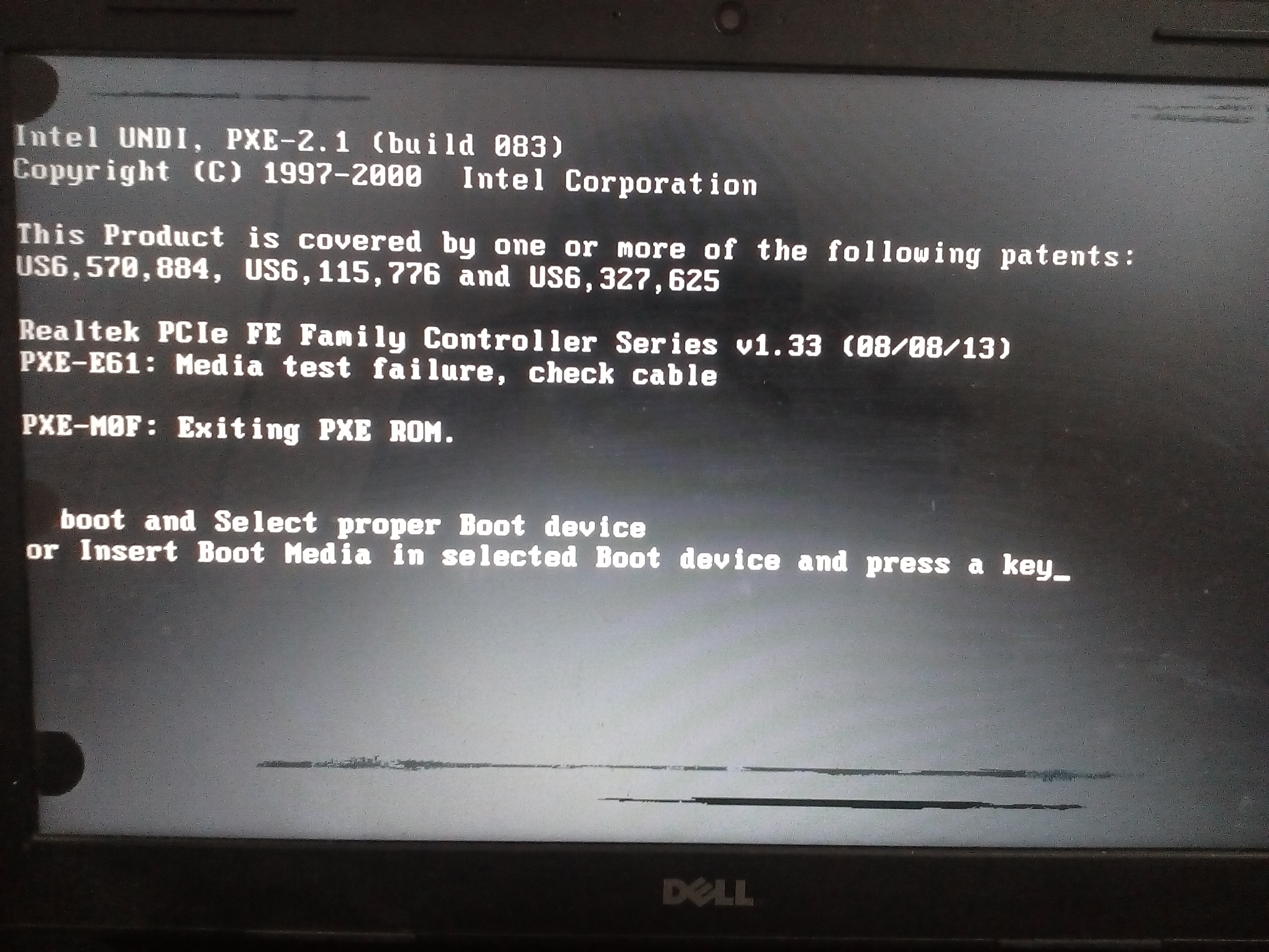 Pxe boot device. Intel Undi PXE 2.1. Intel Undi PXE-2.1 build. Not Bootable device.