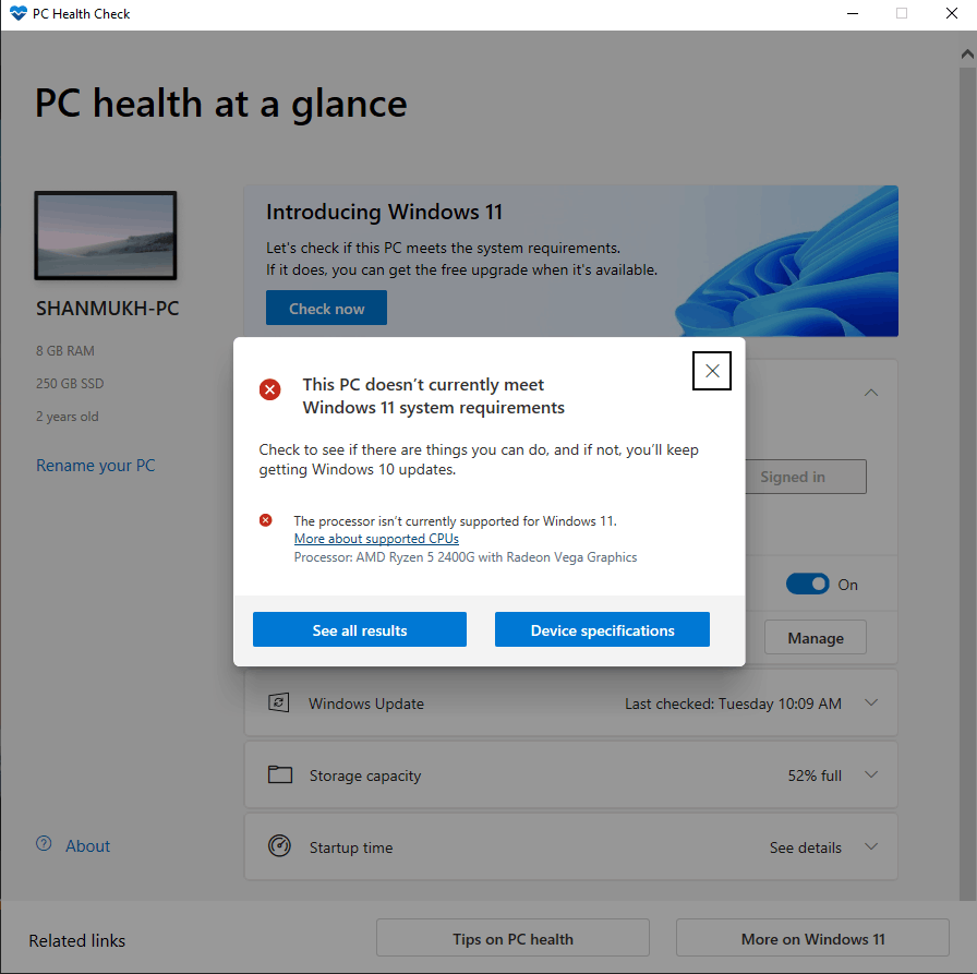 Windows 11 supports older processors but not my i5!! - Microsoft Community