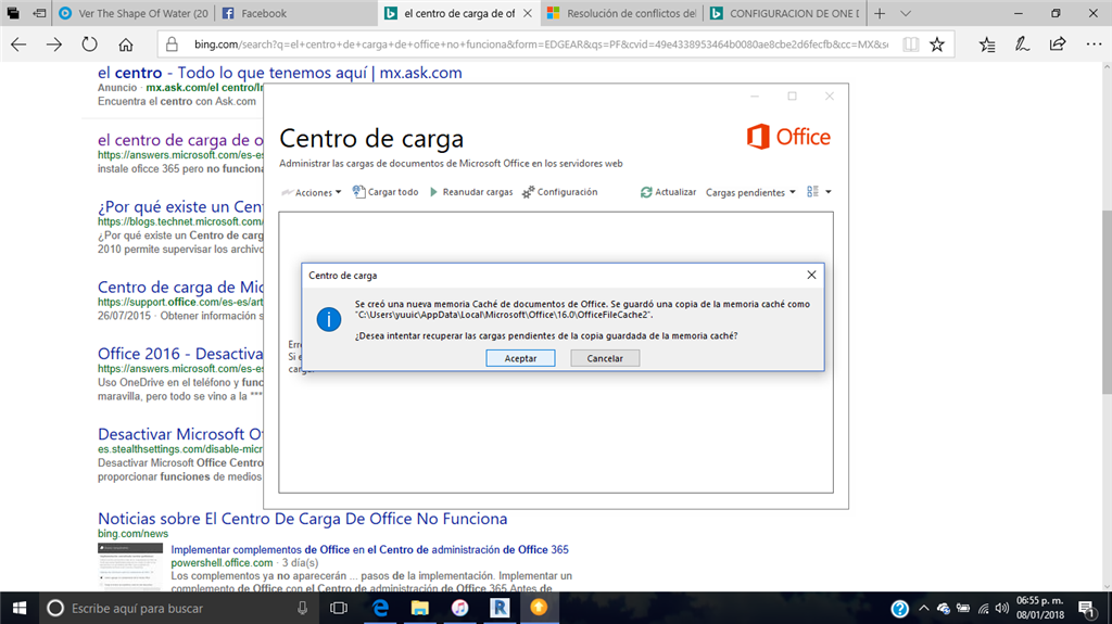 Office 2016 • No funciona el centro de carga de Office - Microsoft Community