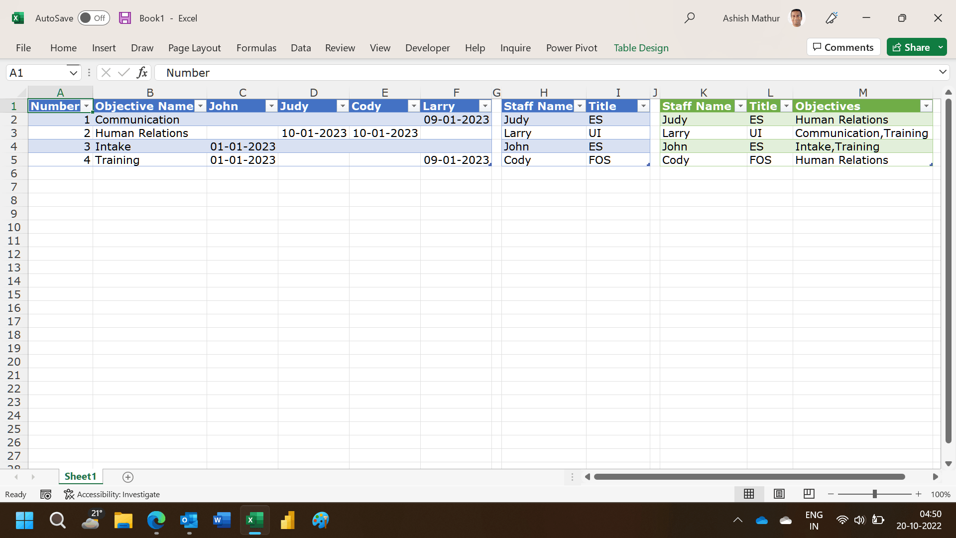 Bring a list of unique identifiers from another table into a cell ...