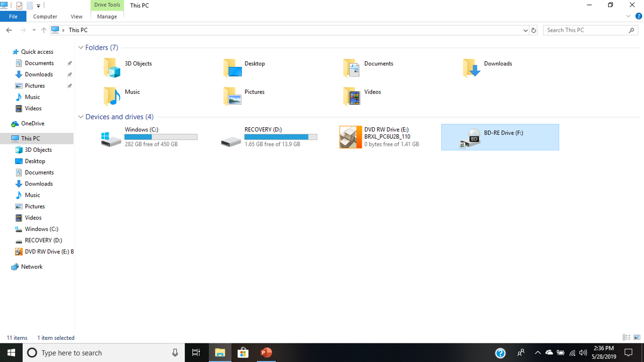 External Blu Ray drive not showing up in windows explorer - Microsoft ...