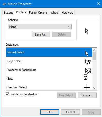 tired Celsius mother Windows 10 Original Mouse Cursor Theme not Appearing. - Microsoft Community