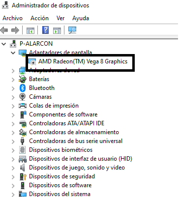 Problema con tarjeta gr fica AMD Vega 8 Windows 10 Microsoft