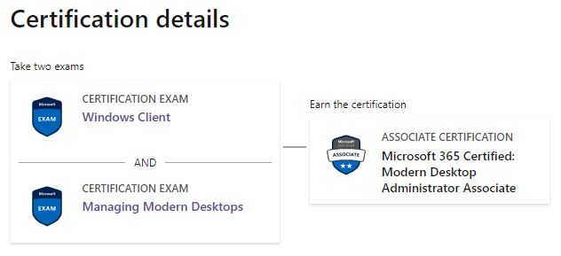 MD-100 Passed exam certificate not showing up - Training, Certification,  and Program Support