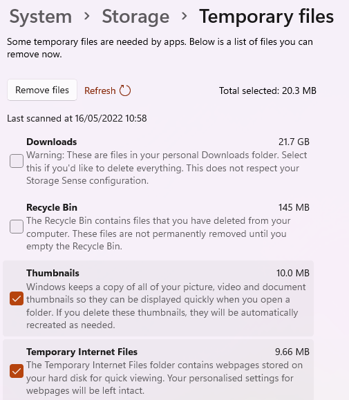Personal Download Folder 21.7Gb - Microsoft Community