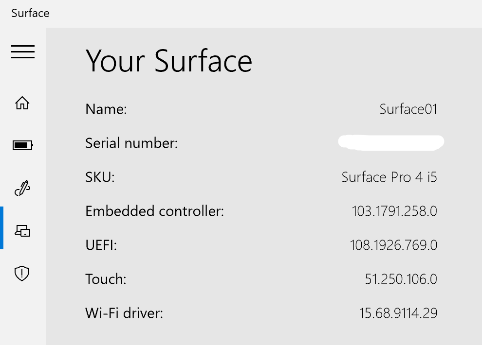 how to determine which microsoft surface you have