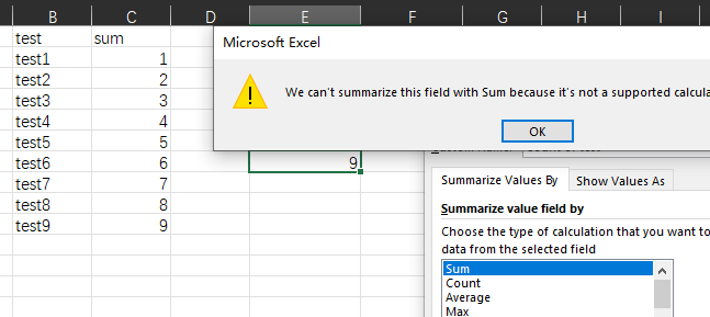 excel error 