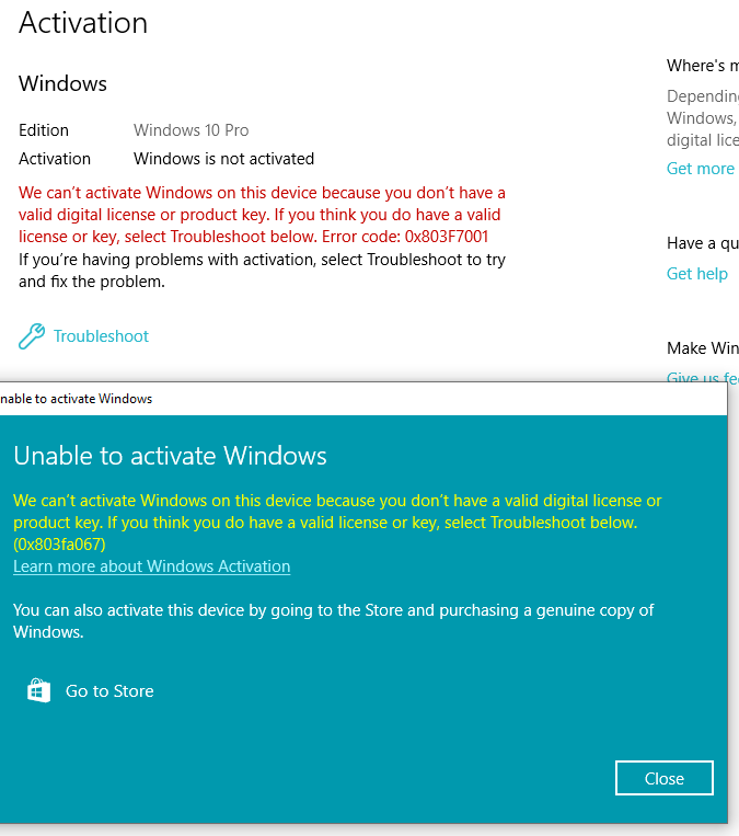 Windows 10 Activation Problems - Microsoft Community