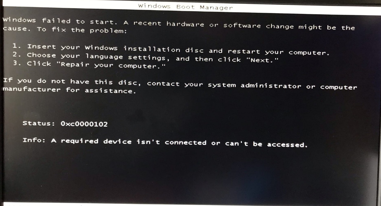 Blinitializelibrary failed. Ошибка при запуске приложения 0xc0000102 Windows 10. 0xc0000102. Ошибка 0xc000000e при загрузке Windows. Ошибка 0xc000000b как восстановить.