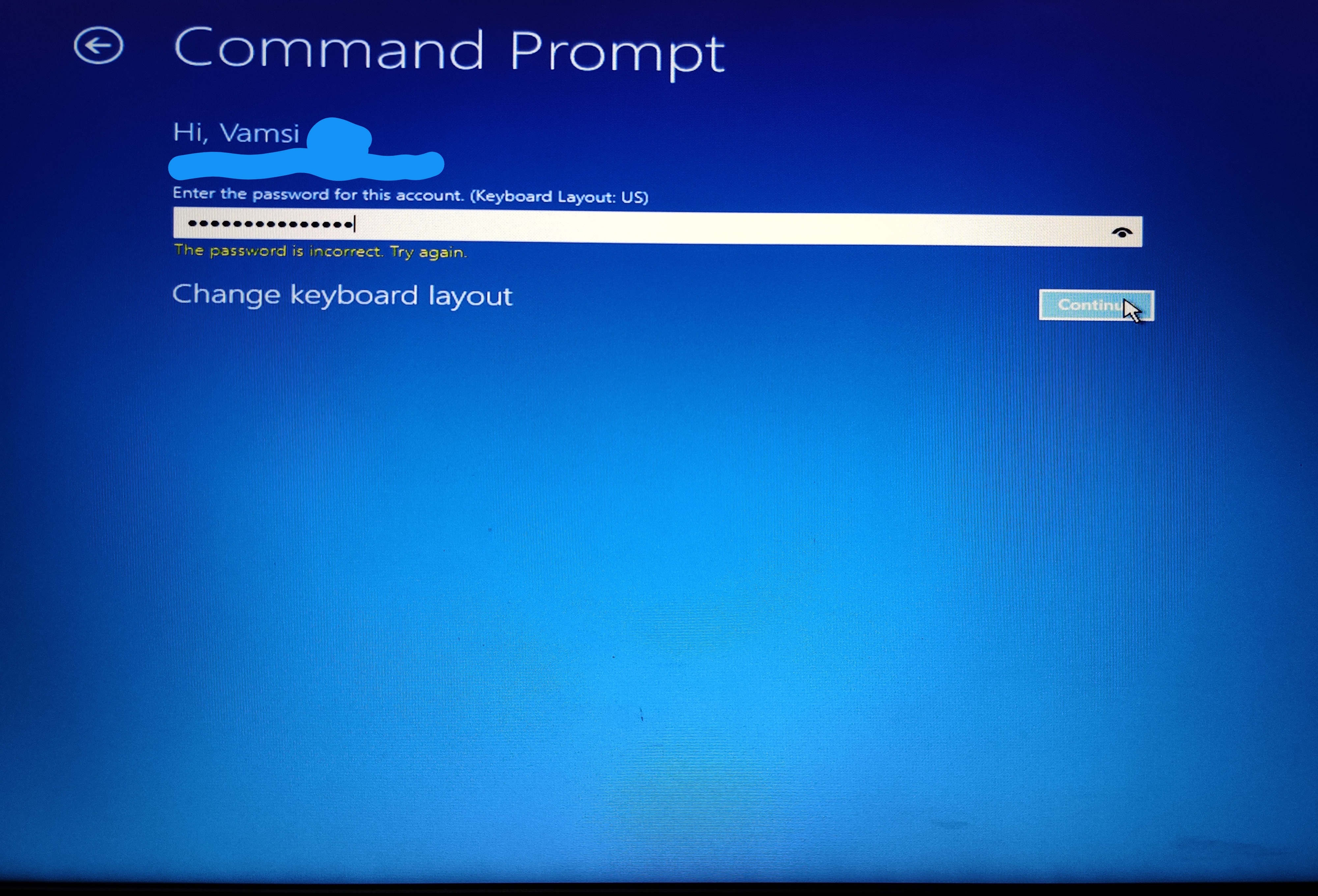 Reset Windows 10 Local Admin Password with Command Prompt