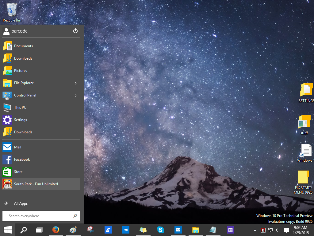 Taskbar and Navigation - 