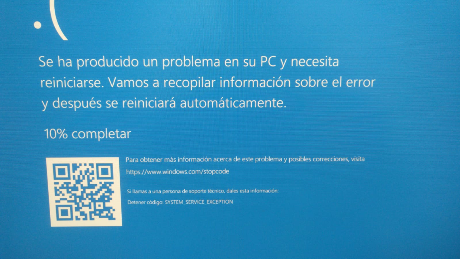 Error De Windows 10 Al Poco De Arrancar El Pc Detener Código Microsoft Community 5690