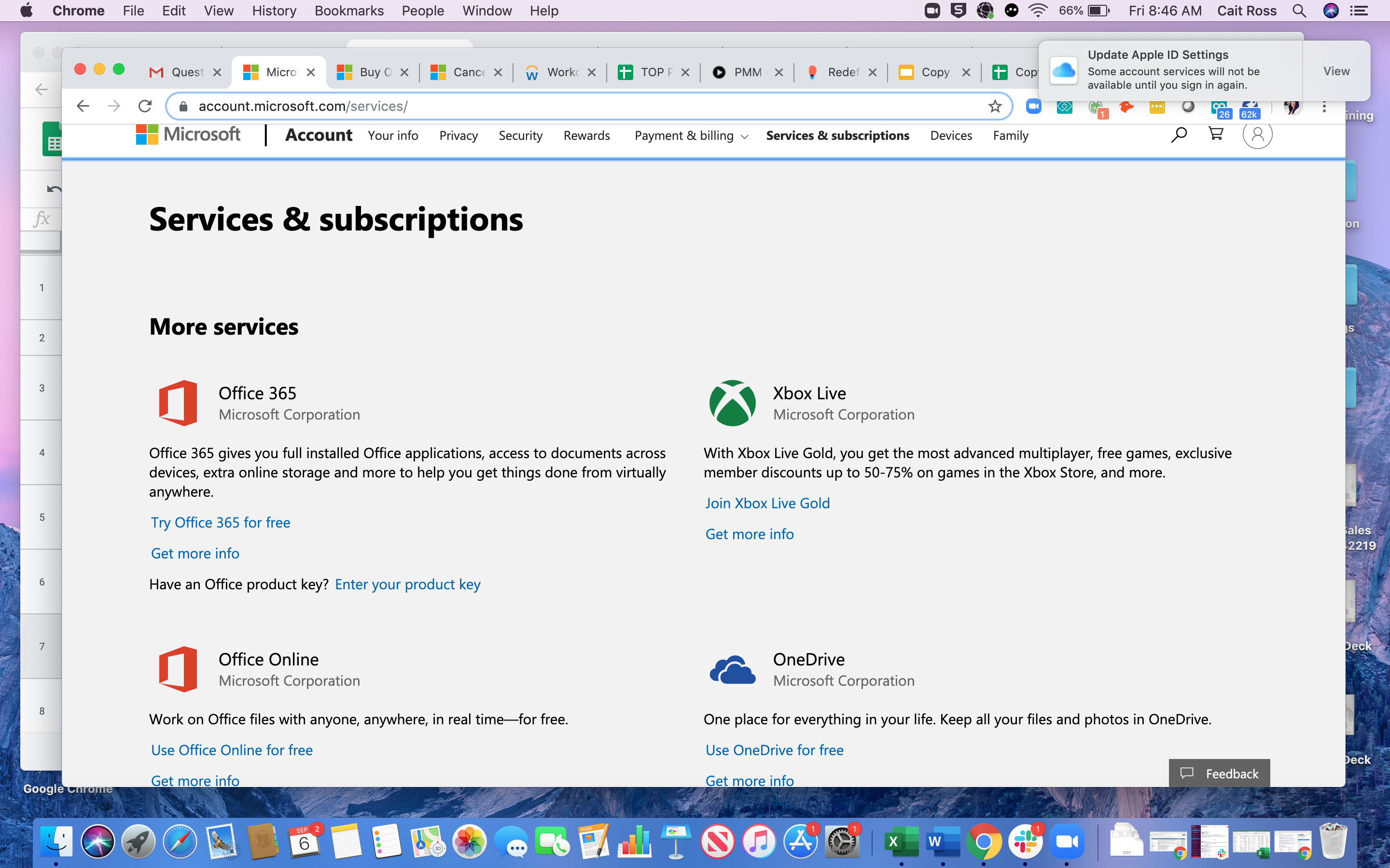 Add subscription microsoft account, Manage a Microsoft subscription