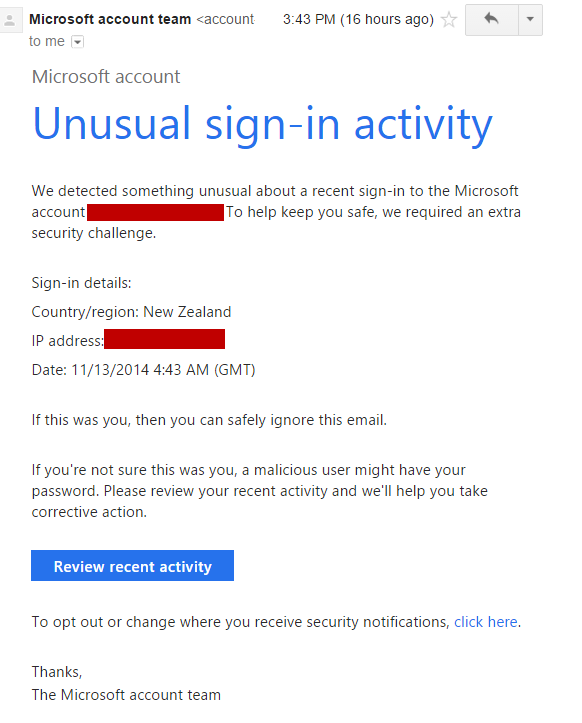 Update your Microsoft account if you're moving to a new country or region