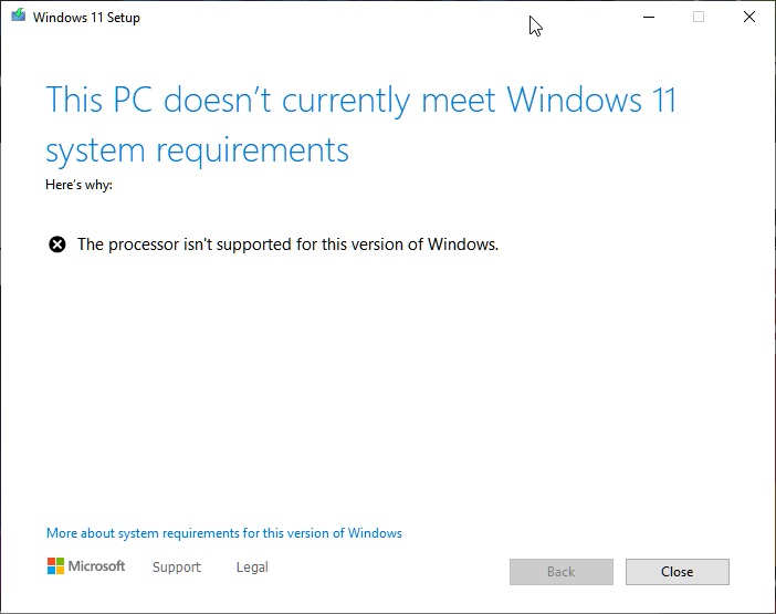 Does Windows 11 support the AMD Ryzen 5 3350G APU Microsoft