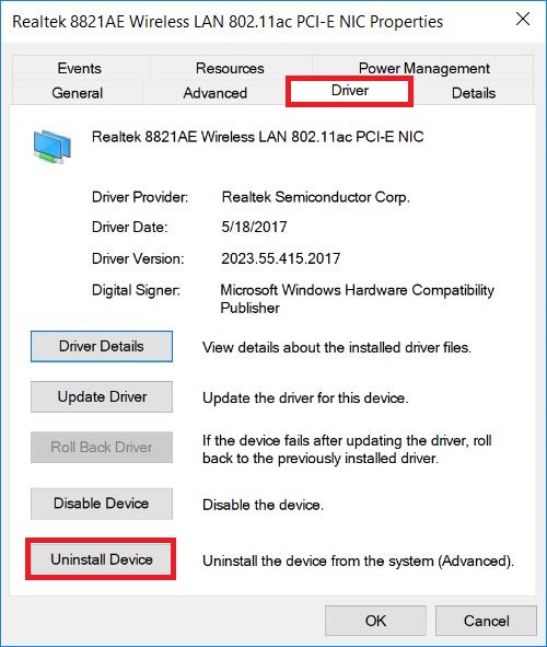 enero hermosa perdonado Problemas con el adaptador de Red Realtek 8821AE Wireless LAN 802.11ac -  Microsoft Community