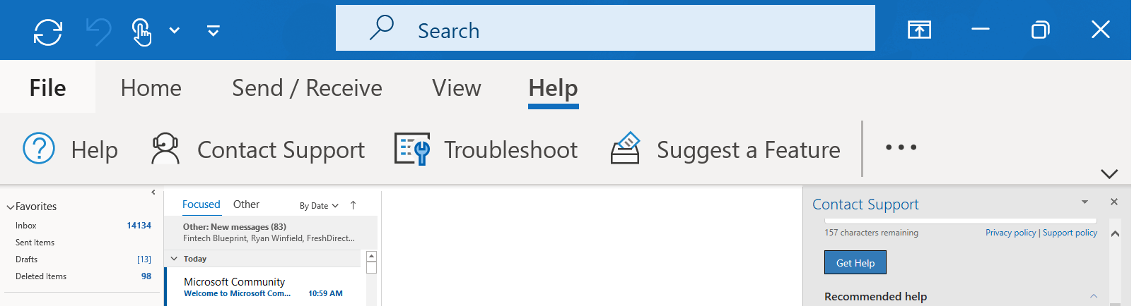 My outlook ribbon's font size is suddenly massive. How do I change it -  Microsoft Community