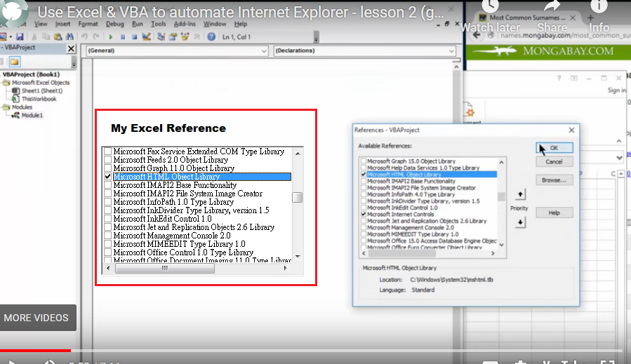 Excel vba microsoft internet controls