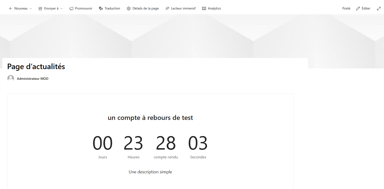 Use the Countdown timer web part - Microsoft Support