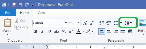 in wordpad how do you change line spacing - Microsoft Community