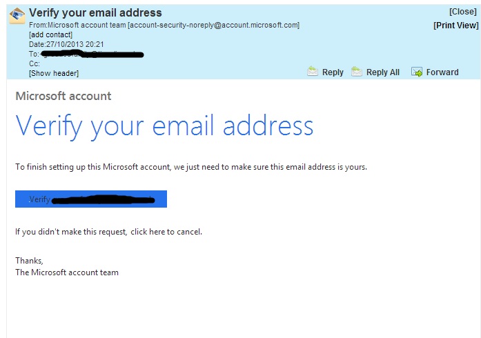Email Verification Link Not Working Microsoft Community - roblox verify email link not working