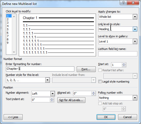 Table of Contents Formatting issues and Headers that contain Chapter ...