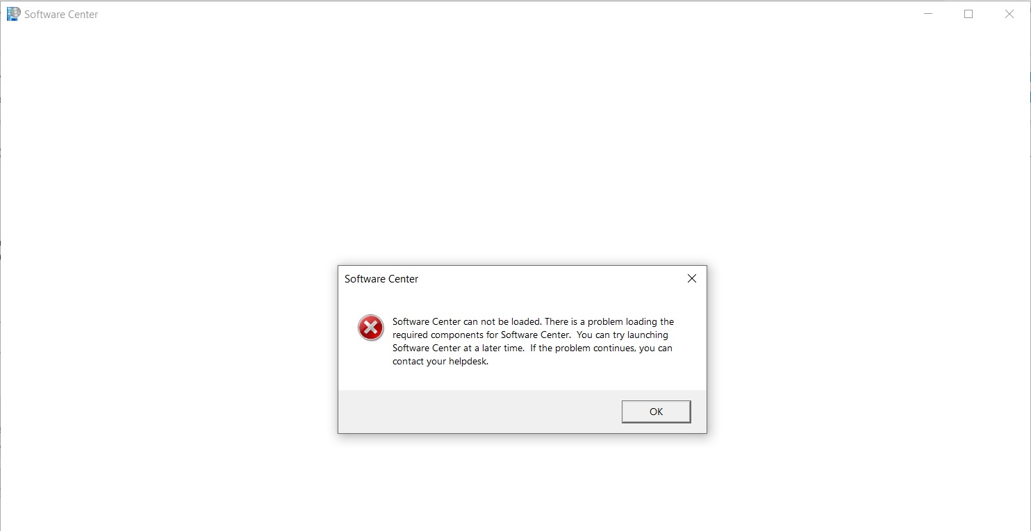 Software Center Can Not Be Loaded - Microsoft Community