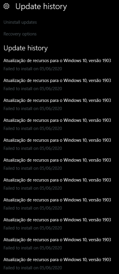 Windows 10 Não Atualiza Para Versão 1903 Microsoft Community 5355