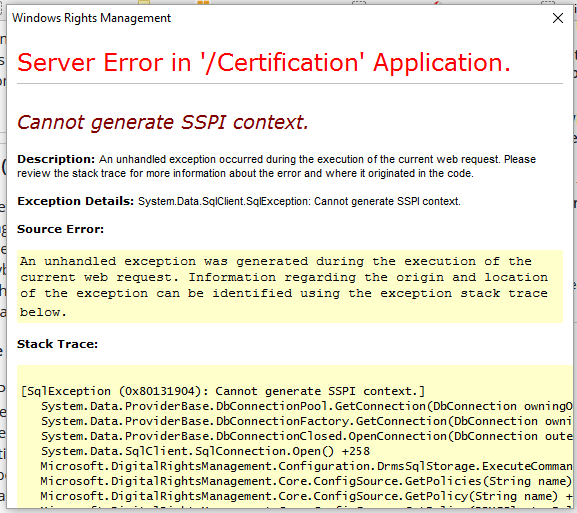 Exception client