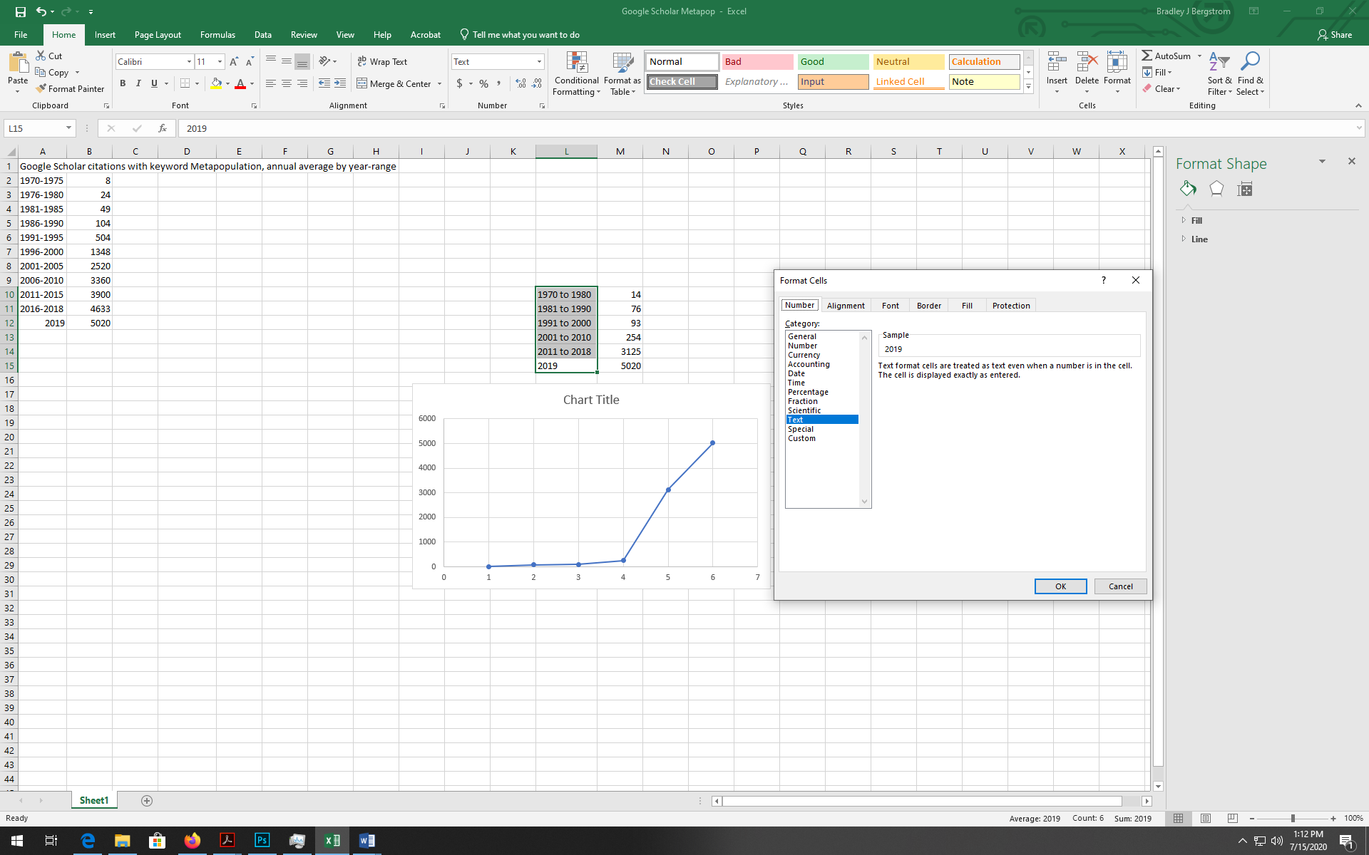 Excel 2019 will not use text column as X-axis labels - Microsoft Community