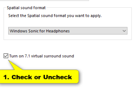 Windows sonic discount for headphones 7.1