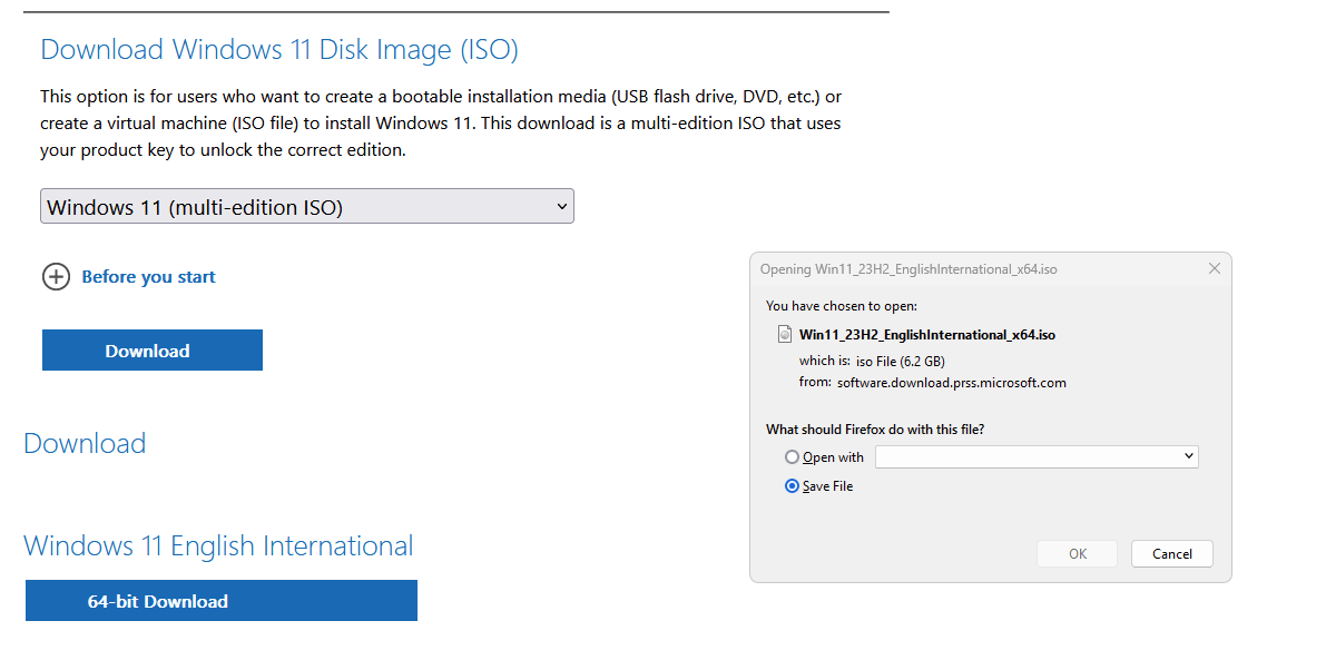 How to download a Windows 11 23H2 ISO from Microsoft