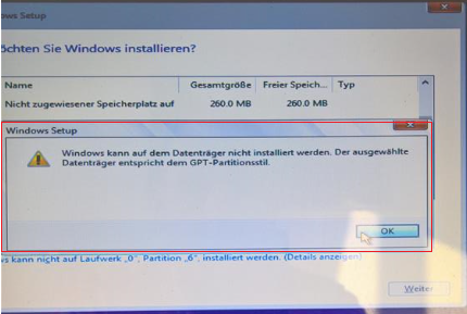 Kein Betriebssystem mehr nach Update vom Sonntag 9.7.