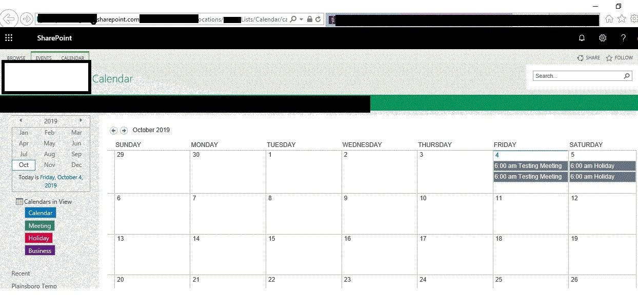 Color code in calendar in the SharePoint online. Microsoft Community