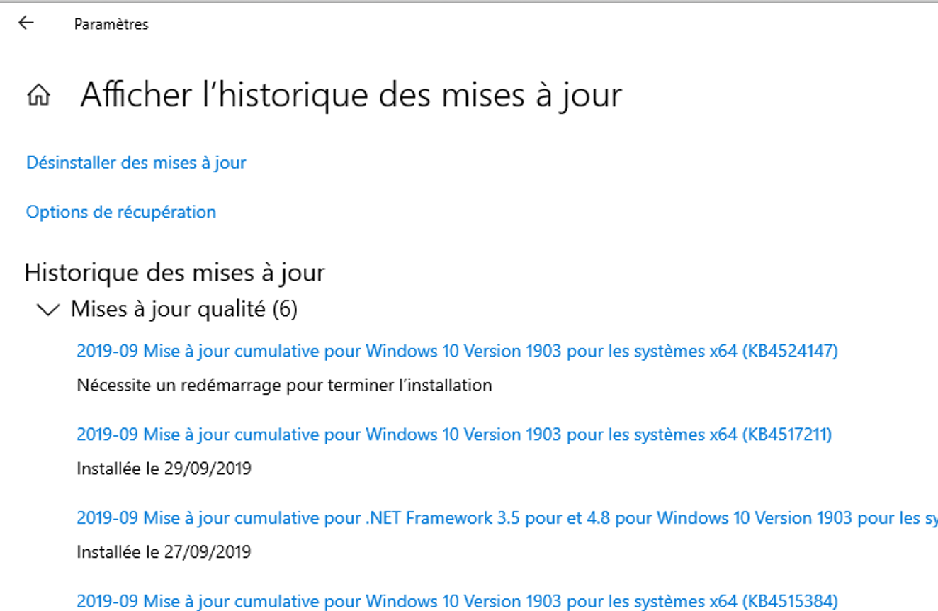 Mise à Jour De Fonctionnalité Vers Windows 10 Version 1903 2 Communauté Microsoft 9149