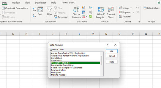 How to find descriptive statistics - Microsoft Community