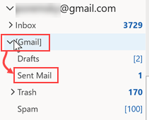 Gmail sent items not appearing - Microsoft Community