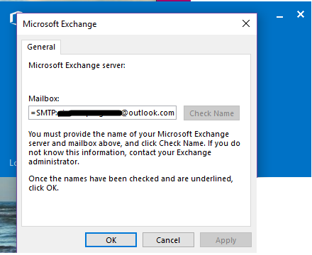 Microsoft Exchange Server Name - Microsoft Community