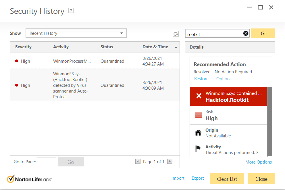 Norton Detected A Rootkit In My Pc - Microsoft Community