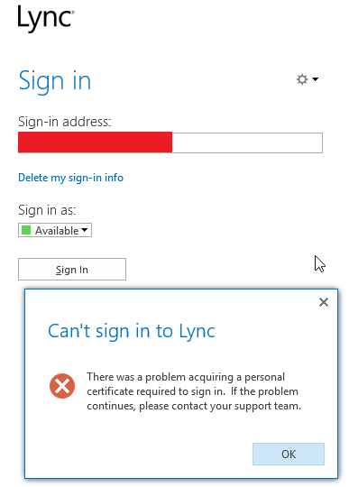 Signing In To Lync Microsoft Community