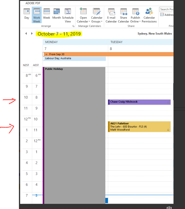 Outlook Calendar Multiple time zones Daylight Savings Microsoft